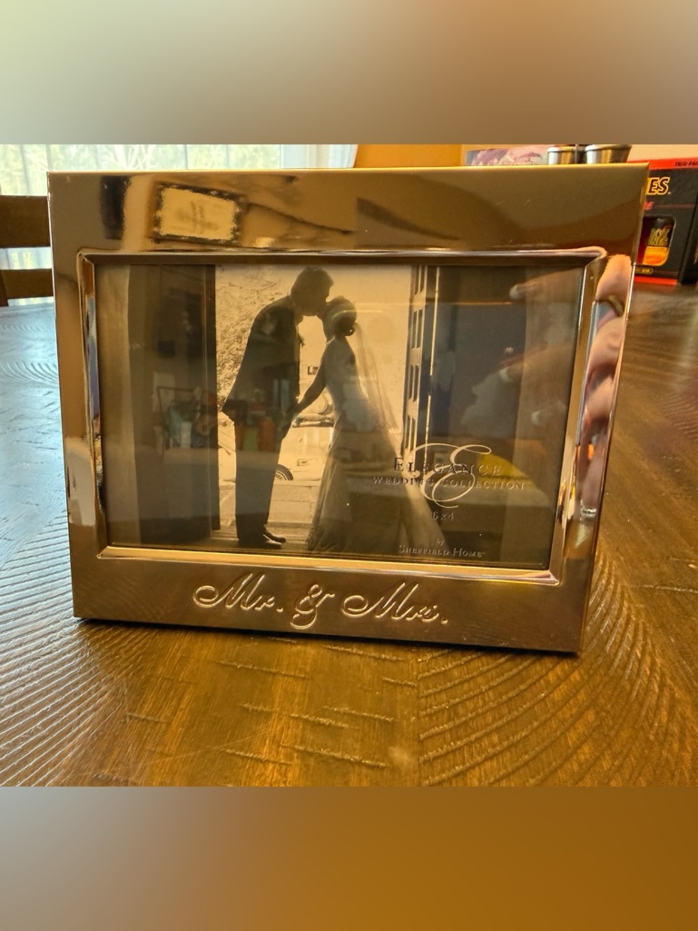 Mr. & Mrs. Gold Wedding Photo Frame